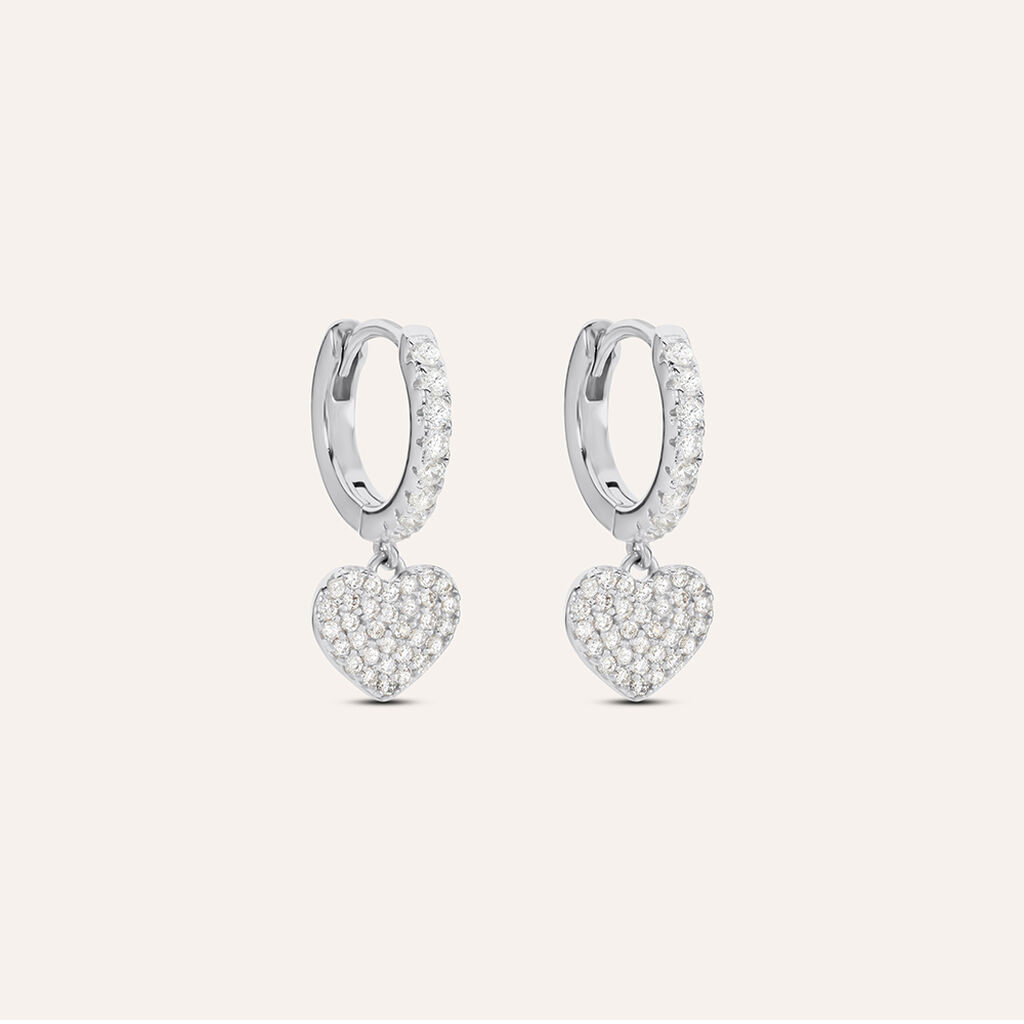 Orecchini A Cerchio Silver Moments Argento Rodiato Cubic Zirconia
