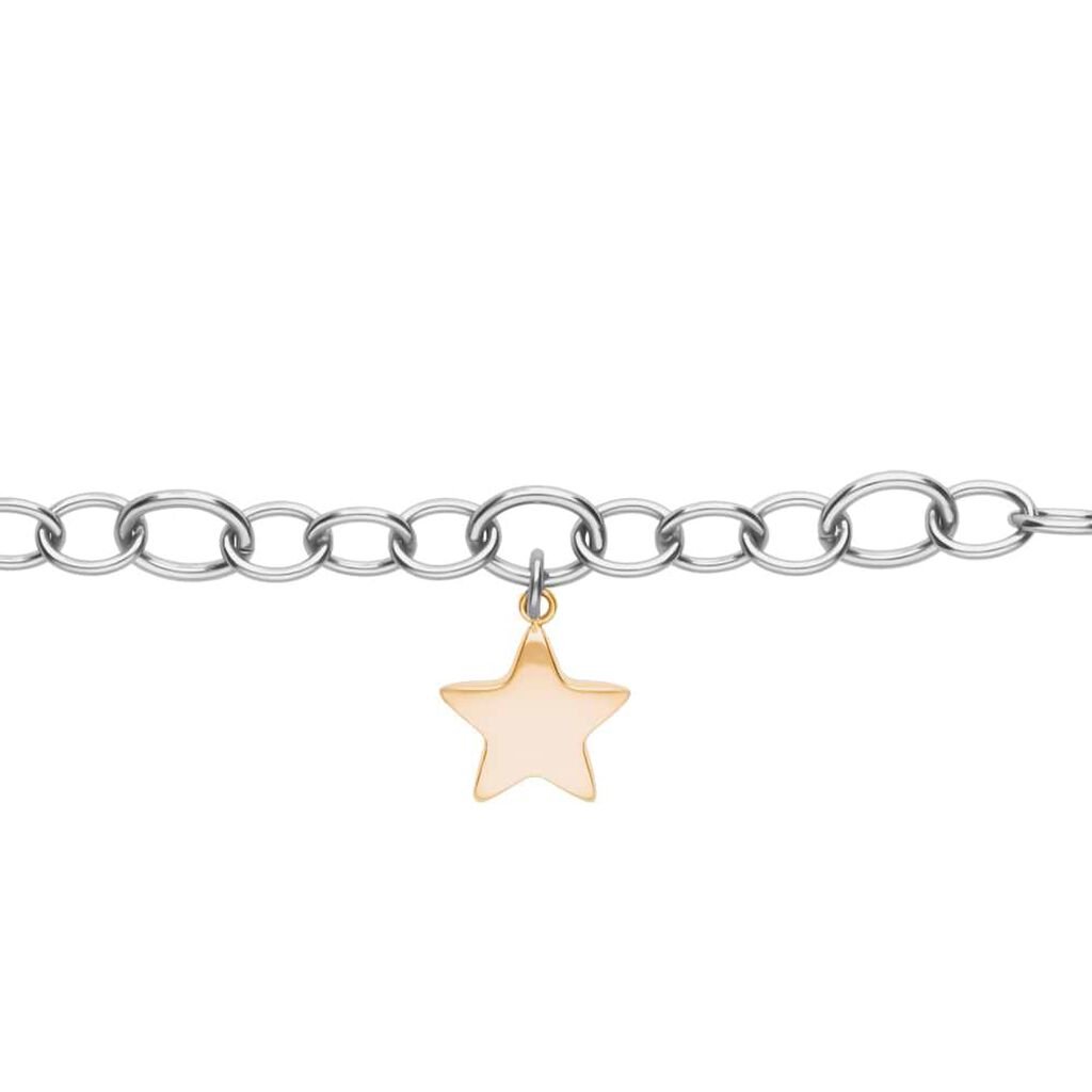 Bracciale Lady Code Acciaio Bicolore Bianco / Rosa - Bracciali con Incisione Donna | Stroili