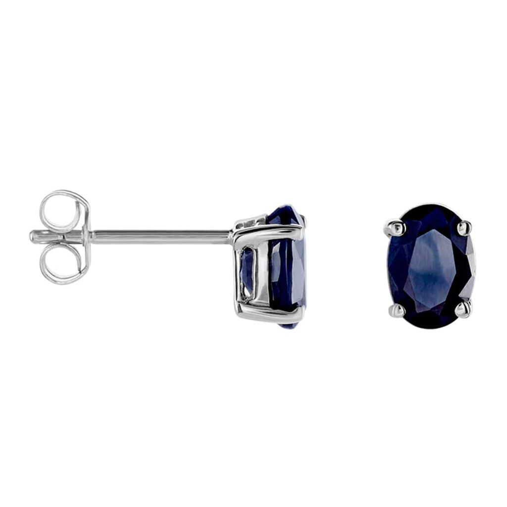 Orecchini Lobo Punto Luce Charlotte Oro Bianco Zaffiro - Orecchini a Lobo Donna | Stroili