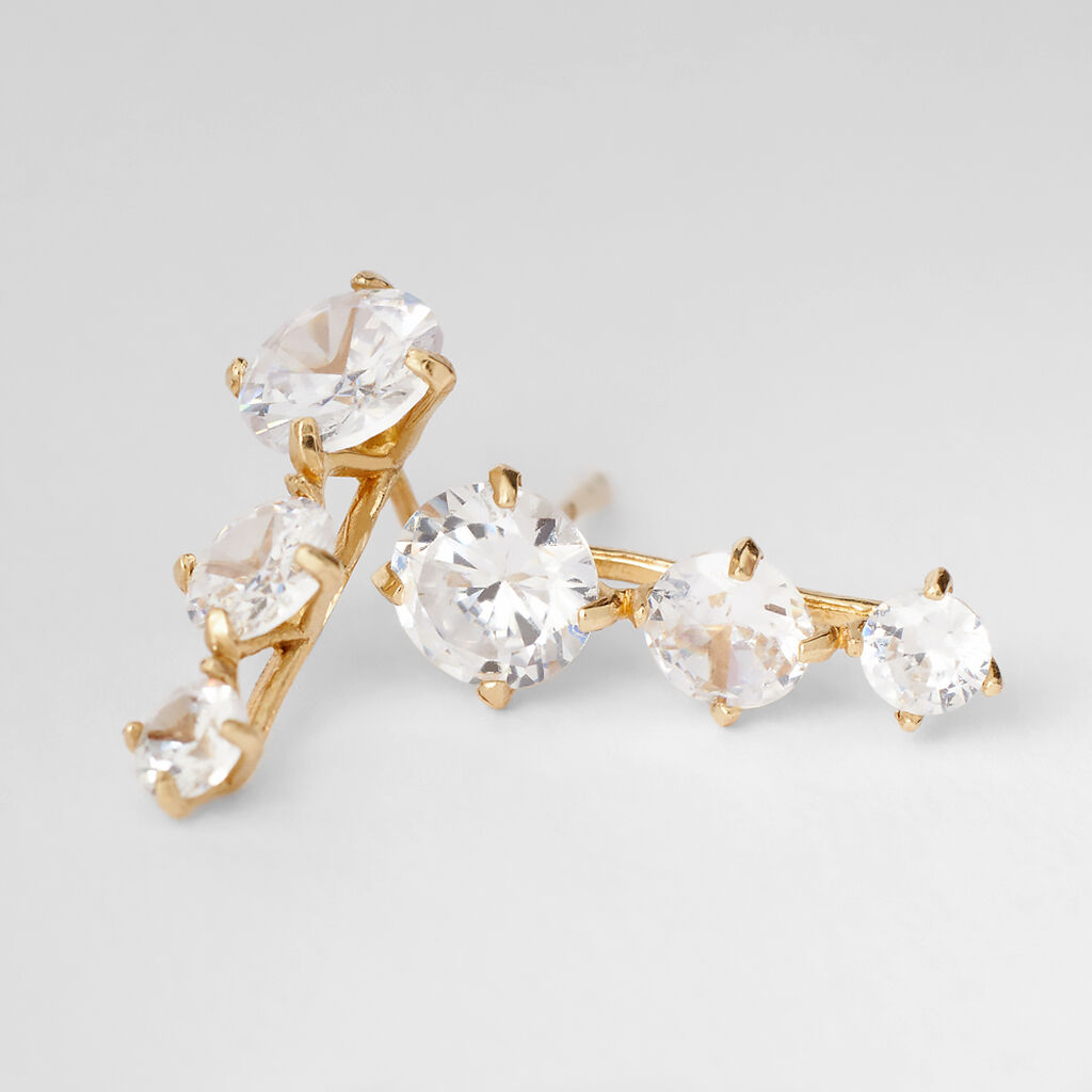 Orecchini Lobo Trilogy Bon Ton Oro Giallo Cubic Zirconia - Orecchini a Lobo Donna | Stroili