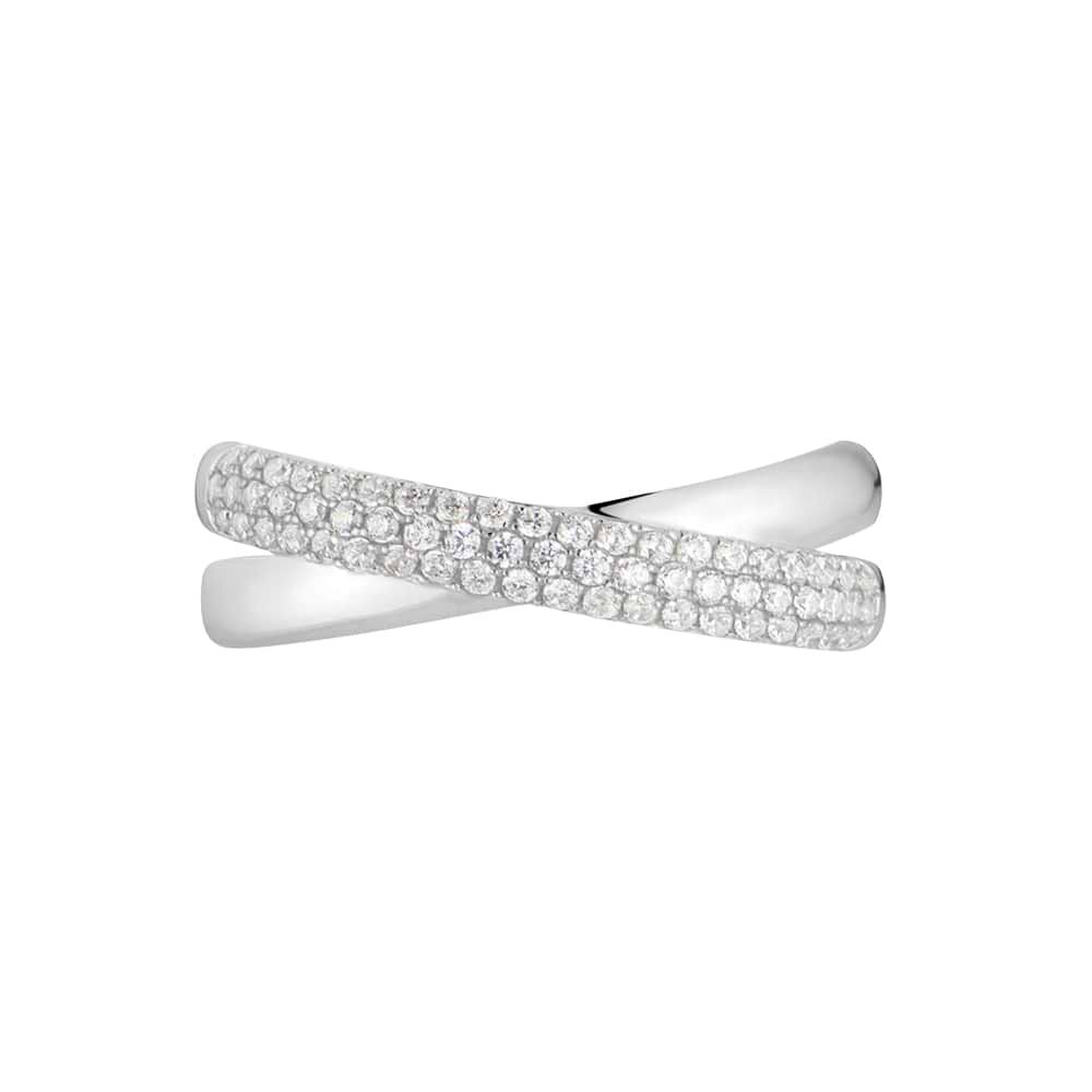 Anello stroili oro bianco e zirconi store