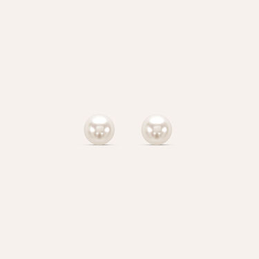 Orecchini Lobo Silver Pearls Argento Rodiato Perla sintetica