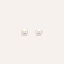 Orecchini Lobo Silver Pearls Argento Rodiato Perla sintetica