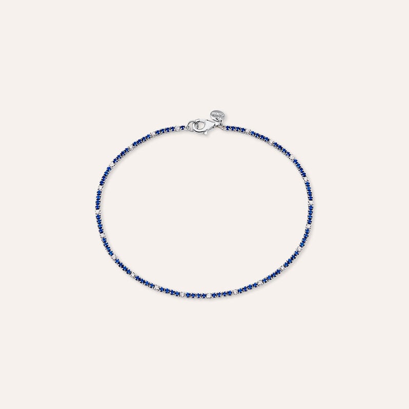 Bracciale Tennis Gentleman Argento Rodiato Cubic Zirconia - Bracciali Uomo | Stroili