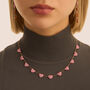Collana Aura Acciaio Rosa Cristallo