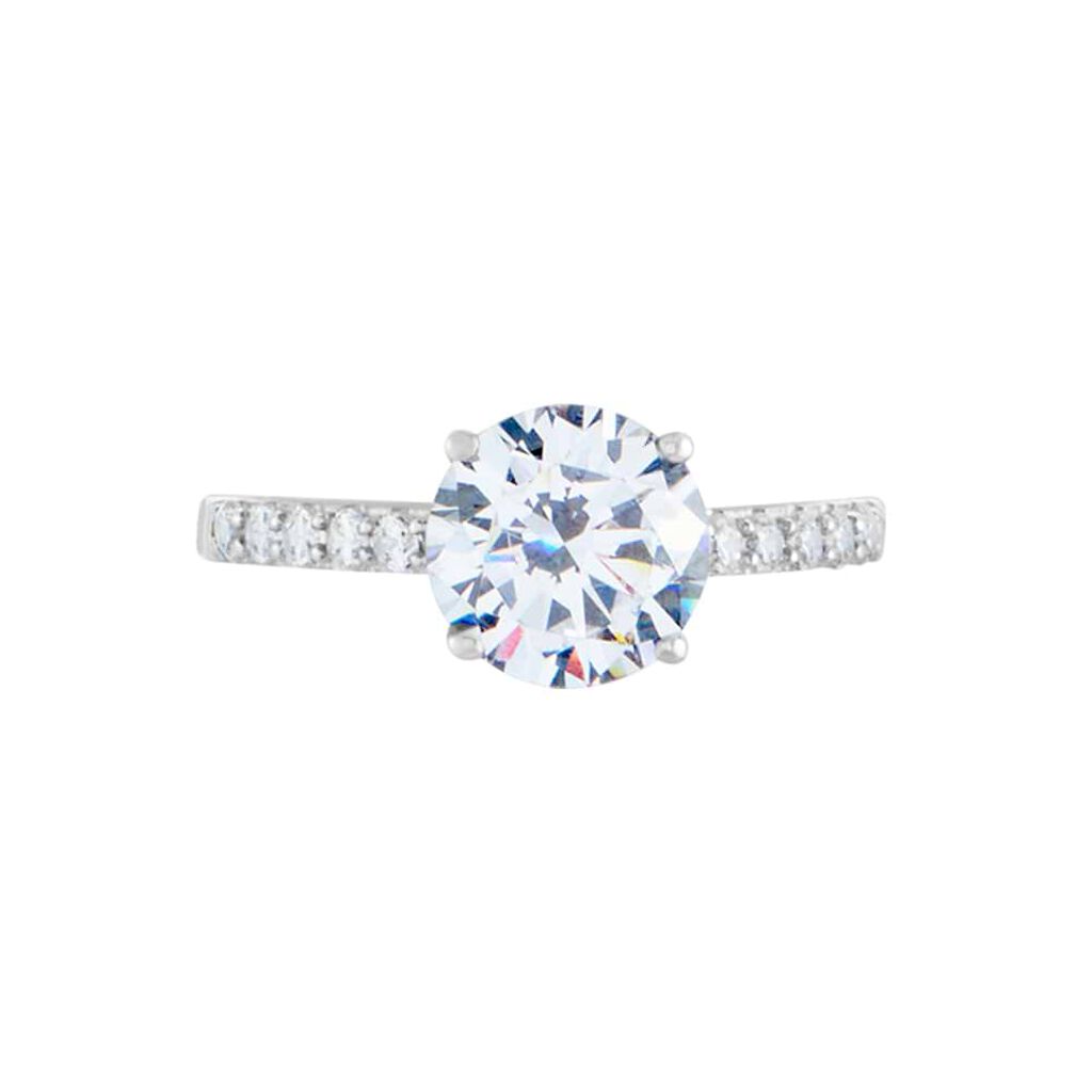 Anello Solitario Claire Oro Bianco Cubic Zirconia - Anelli con Pietre Donna | Stroili