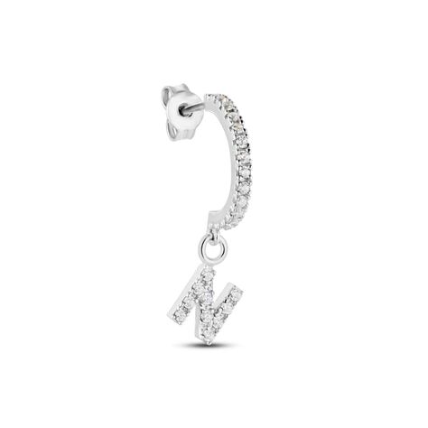 Mono Orecchino A Cerchio Silver Moments Argento Rodiato Cubic Zirconia - Mono Orecchino Donna | Stroili