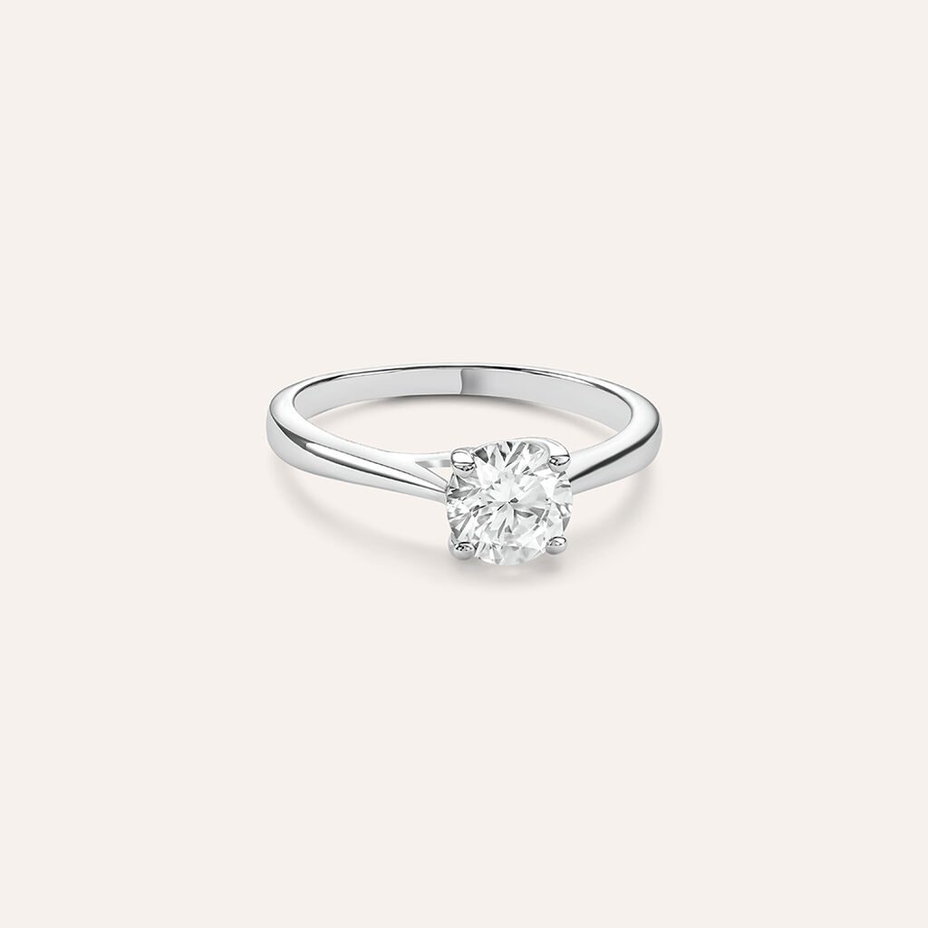 Anello Solitario Diamade Oro Bianco Diamante Lab-Grown - Anelli con Pietre Donna | Stroili