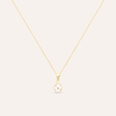 Collana Gabrielle Oro Giallo Perla D'Acqua Dolce - Collane Donna | Stroili