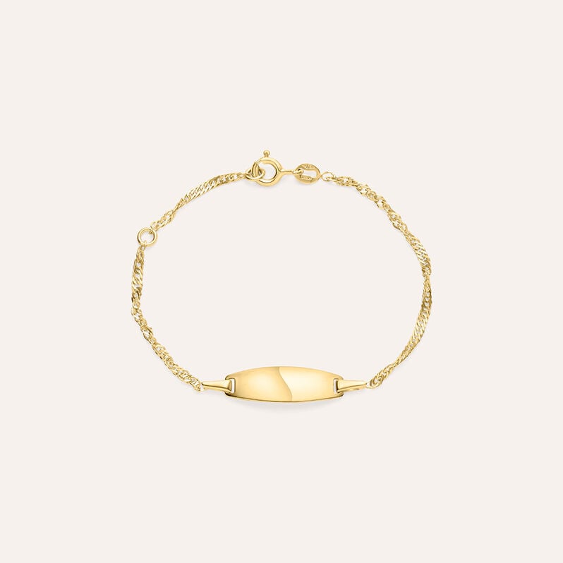 Bracciale Con Targhetta Holy Oro Giallo - Bracciali con Incisione Bambino | Stroili
