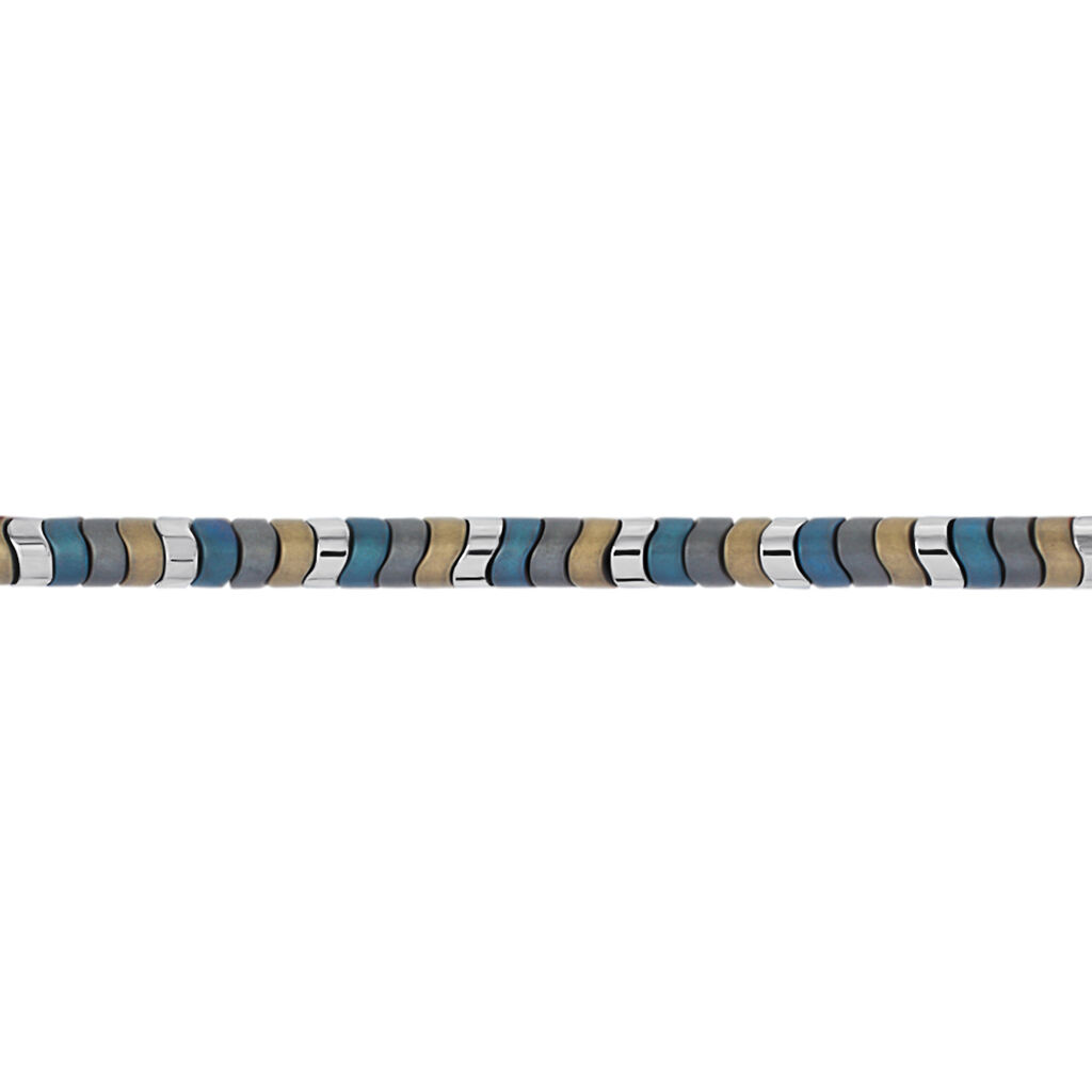 Bracciale Man Code Acciaio Nero - Bracciali Uomo | Stroili