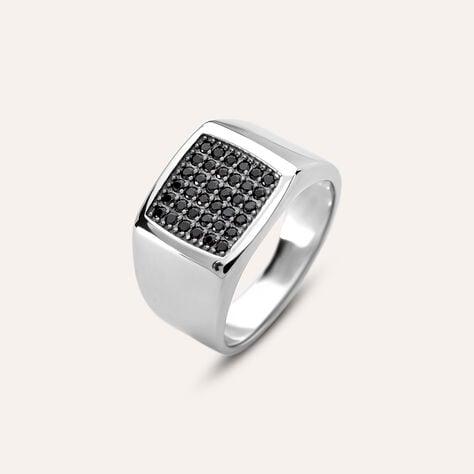 Anello Chevalier Gentleman Argento Rodiato Cubic Zirconia - Anelli Chevalier Uomo | Stroili