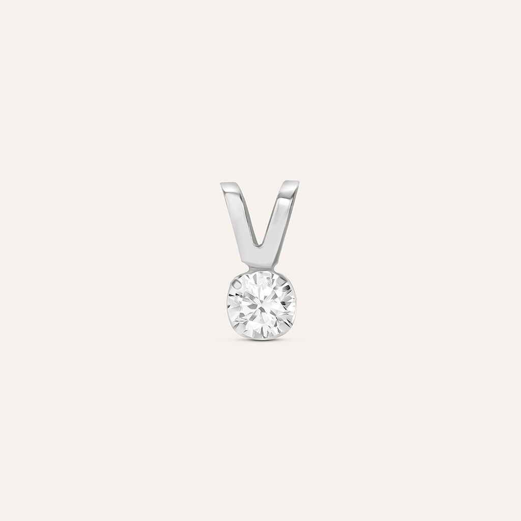Pendente Punto Luce Poème Oro Bianco Cubic Zirconia - Ciondoli Donna | Stroili