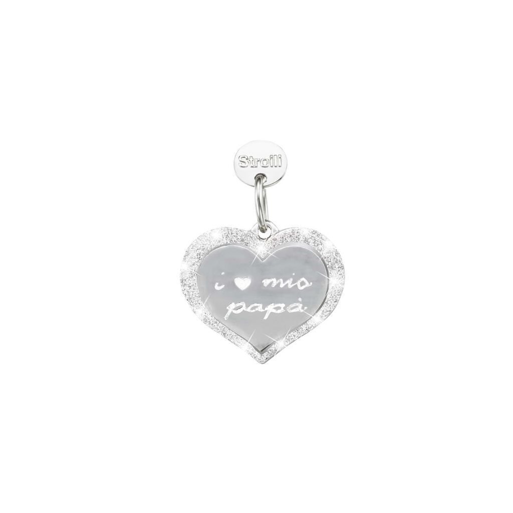Charm in argento rodiato e glitter - Charms Donna | Stroili