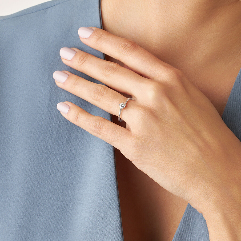 Anello Solitario Firmamenti Oro Bianco Diamante - Anelli con Pietre Donna | Stroili