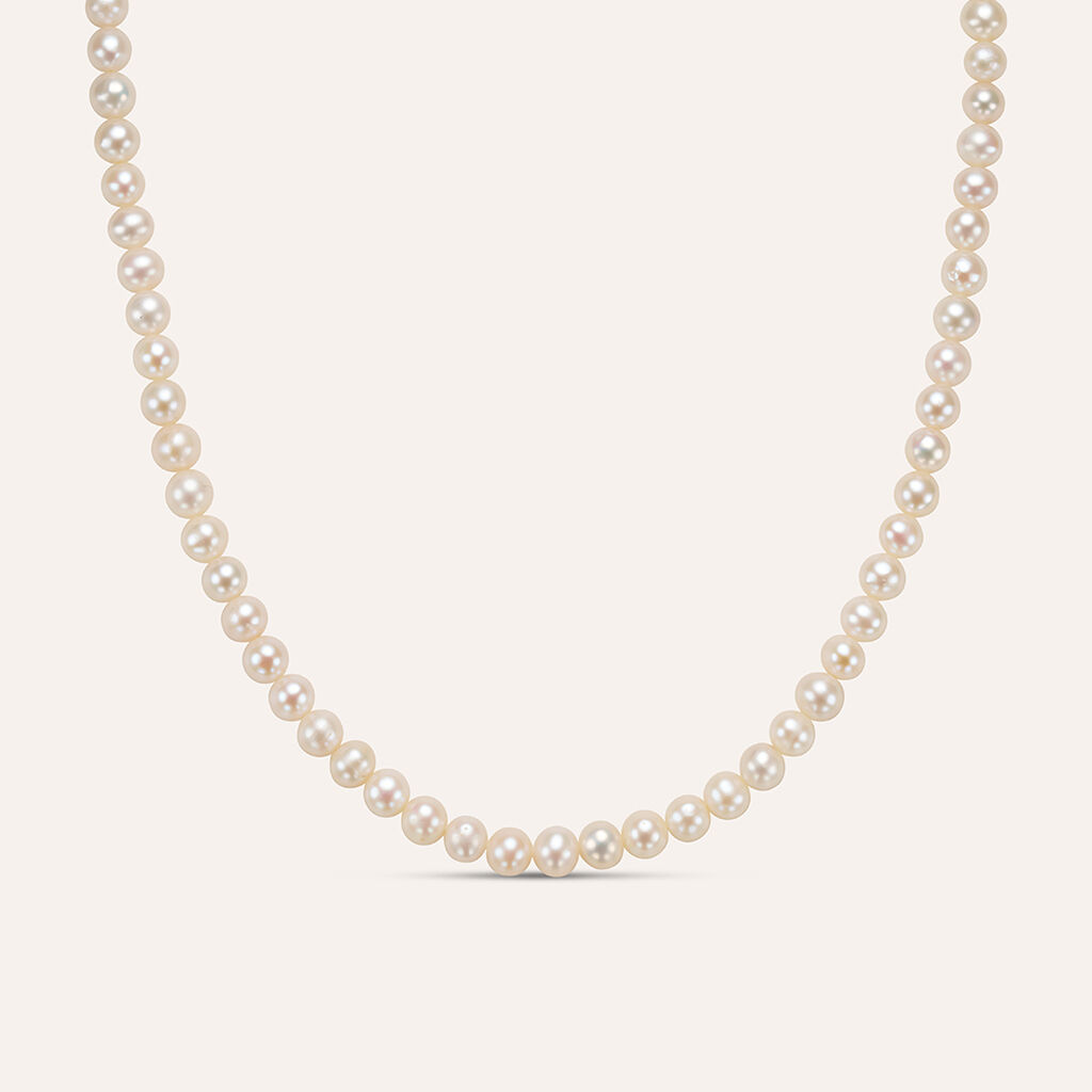Collana Gold Pearls Oro Bianco Perla D'Acqua Dolce Diamante