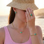 Anello Fascia Radiance Acciaio Dorato Amazzonite