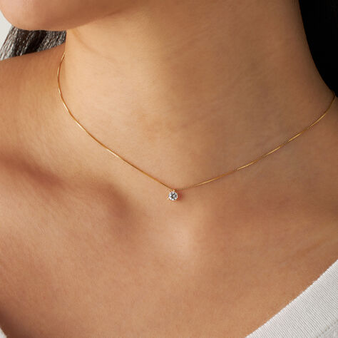 Collana Punto Luce Claire Oro Giallo Cubic Zirconia - Collane Punto Luce Donna | Stroili