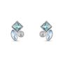 Orecchini Lobo Violet Ottone Cristallo