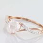 Anello Am&eacute;lie Oro Rosa Quarzo Cubic Zirconia
