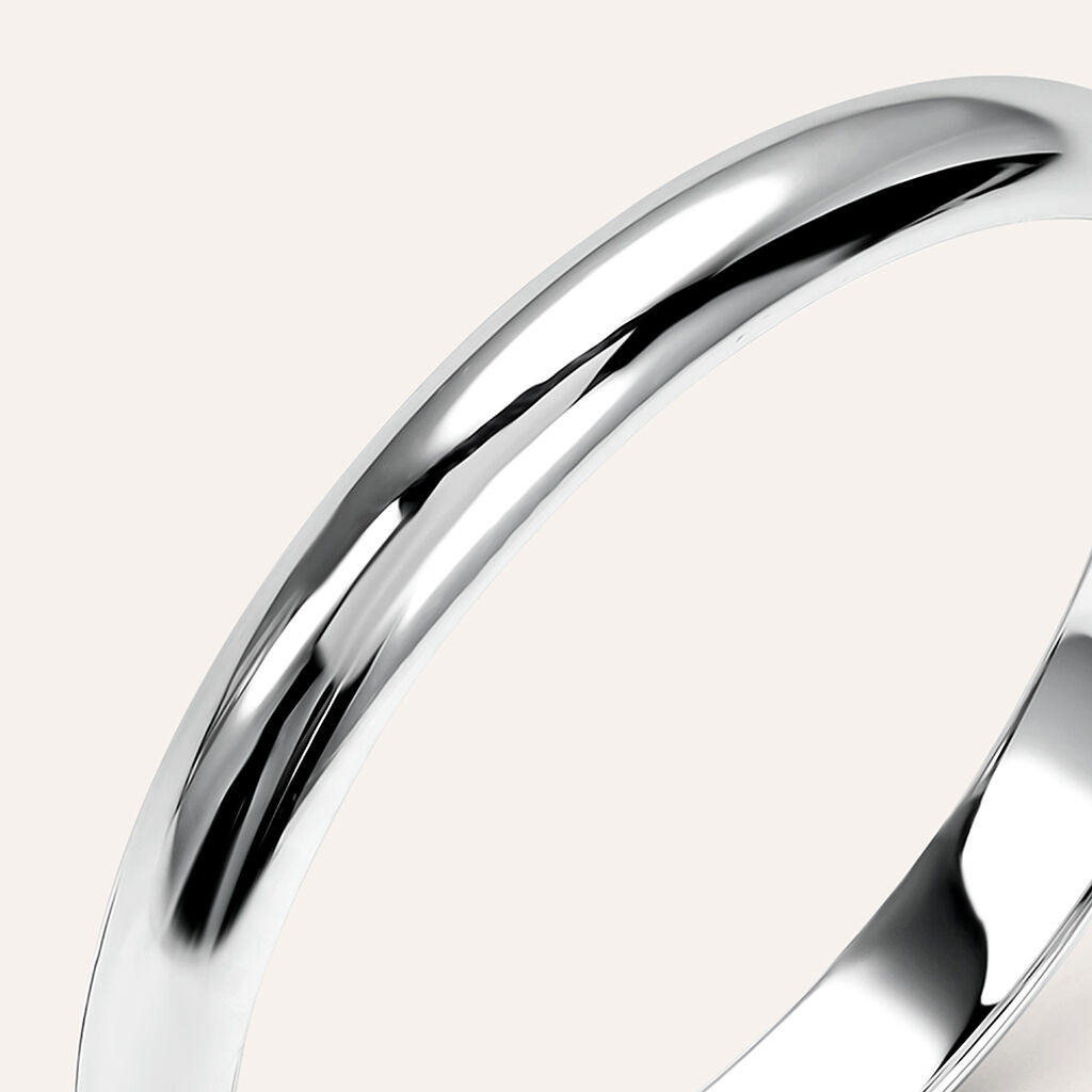 Fede Classica Leggera 2.5 mm Oro Bianco - Anelli con Incisione Unisex | Stroili