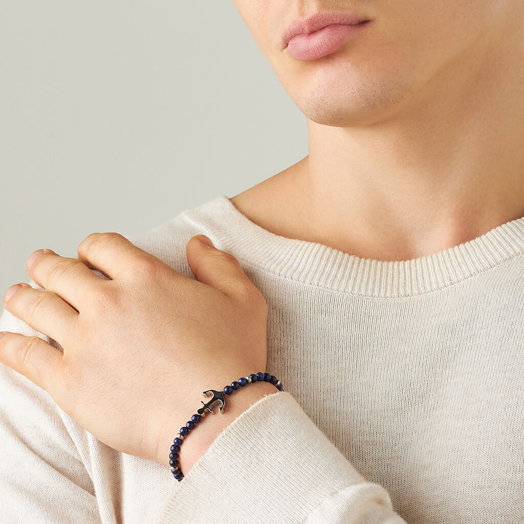 Bracciale Man Code Acciaio Lapislazzuli - Bracciali Uomo | Stroili