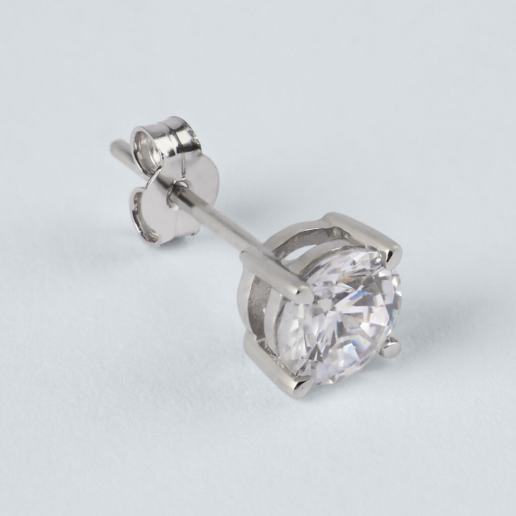 Mono Orecchino Lobo Punto Luce L'homme Or Oro Bianco Cubic Zirconia - Mono Orecchino Uomo | Stroili