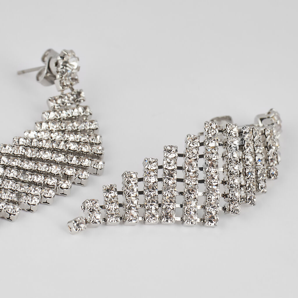 Orecchini Pendenti Romantic Shine Metallo Cristallo