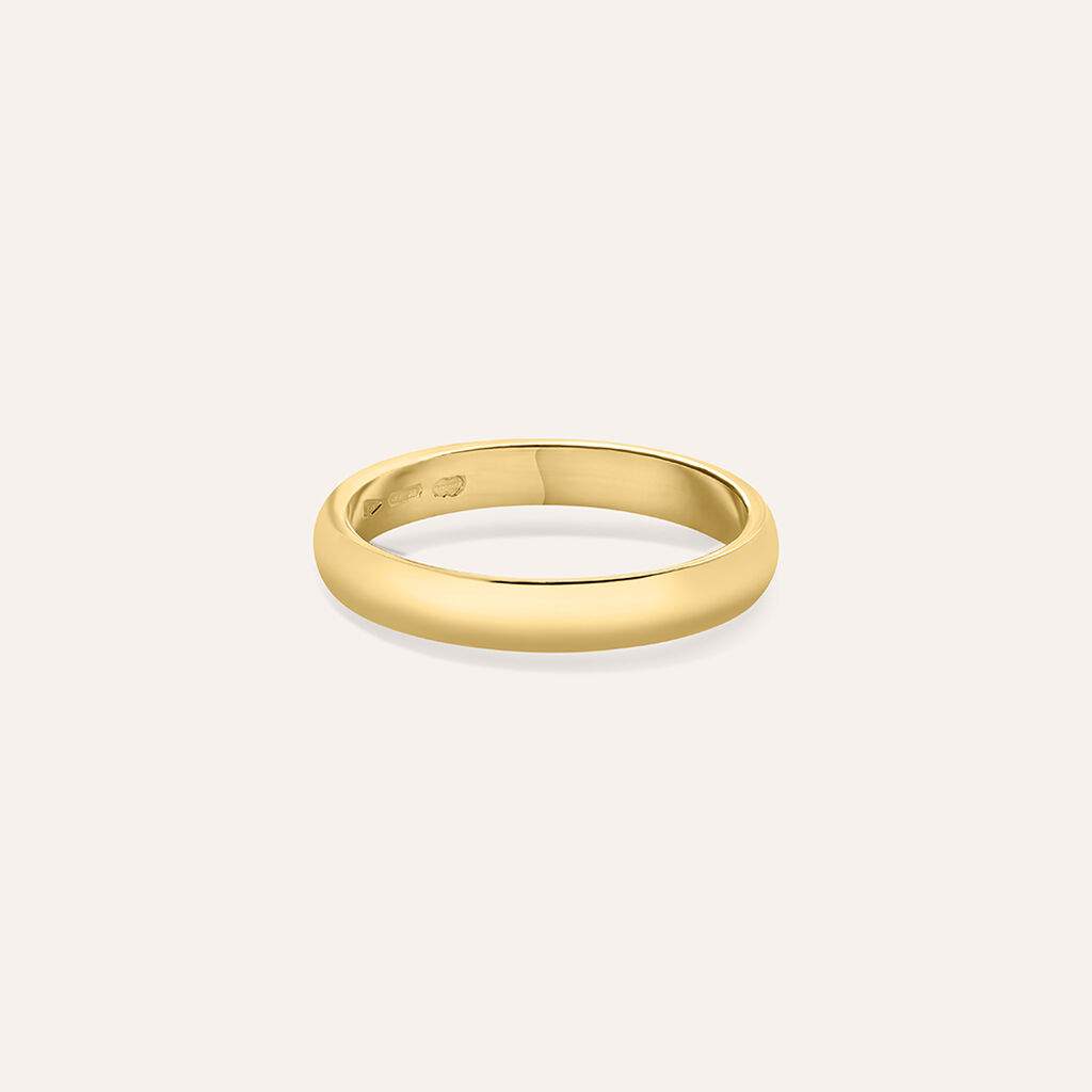 Fede Classica 3.4 mm Oro Giallo - Anelli con Incisione Unisex | Stroili