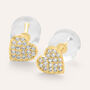 Orecchini Lobo Bon Ton Oro Giallo Cubic Zirconia
