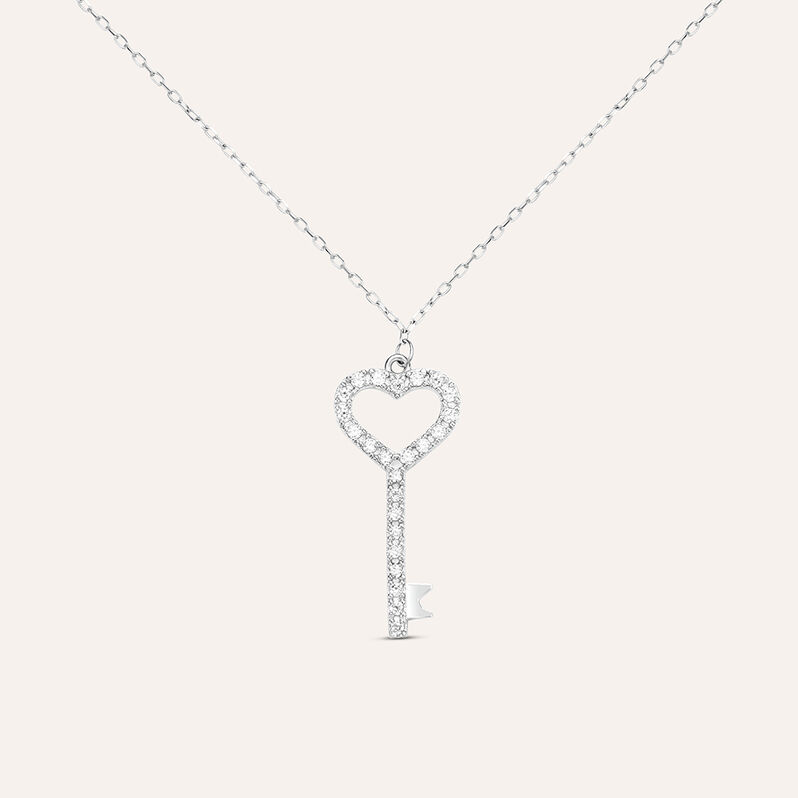 Collana Claire Oro Bianco Cubic Zirconia - Collane Donna | Stroili