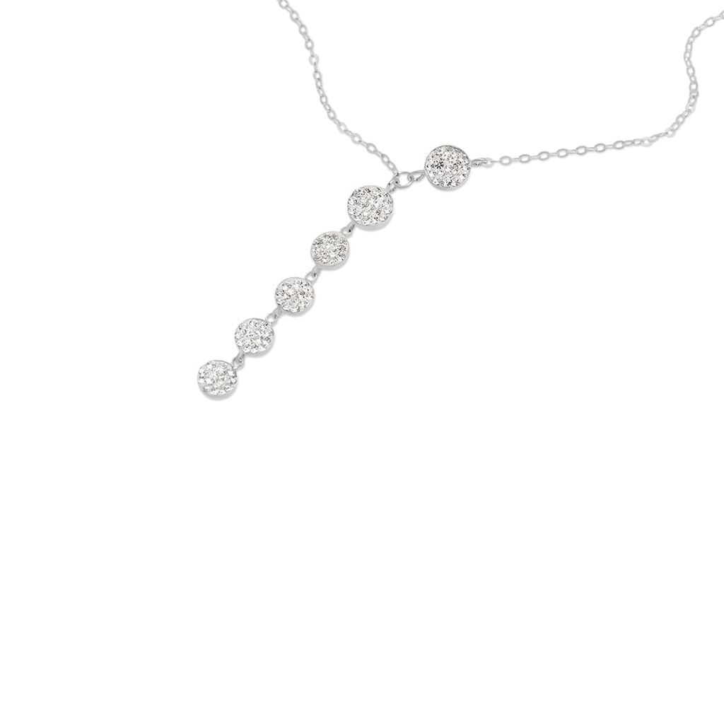Collana Christelle Oro Bianco Cristallo - Collane Donna | Stroili