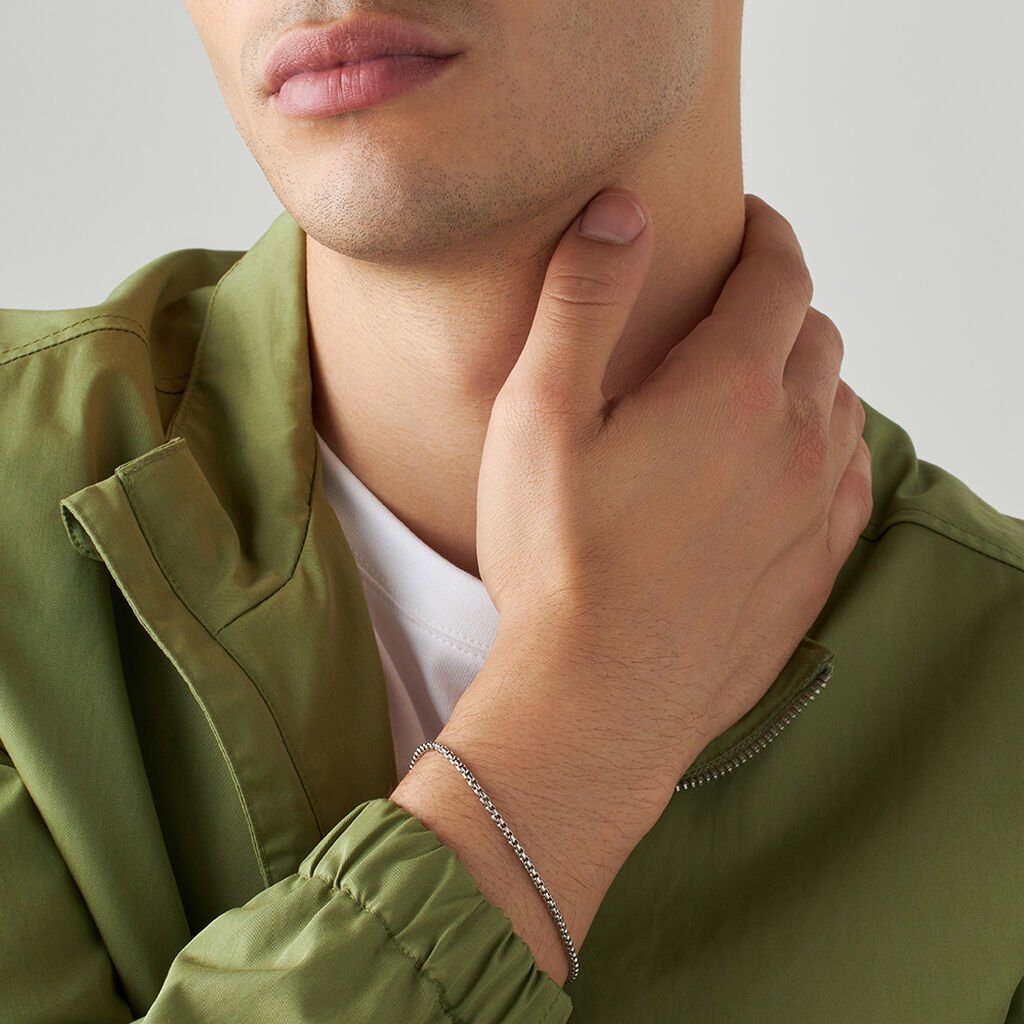 Bracciale Catena L'homme Or Oro Bianco - Bracciali Uomo | Stroili
