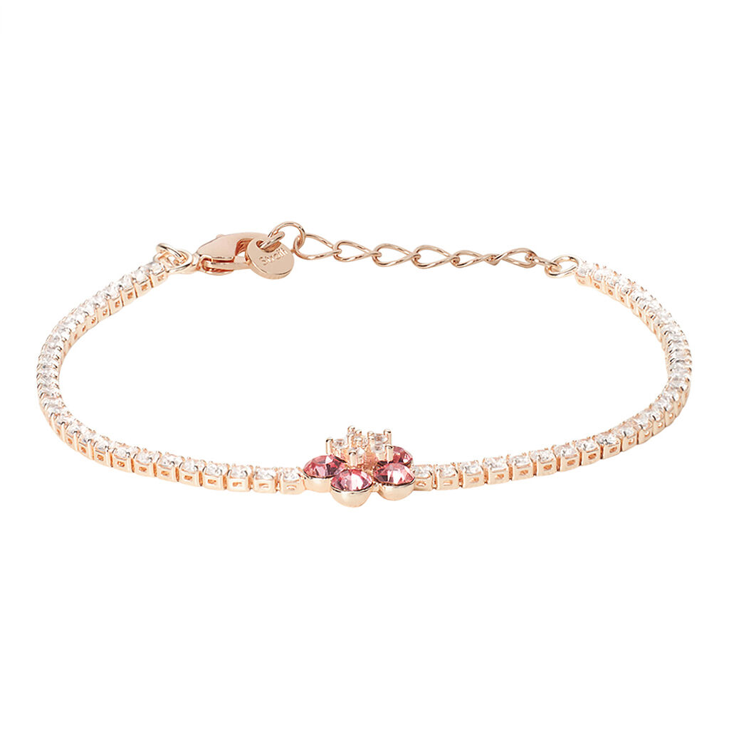 Bracciale Romantic Shine Ottone Rosa Cristallo - Bracciali Donna | Stroili