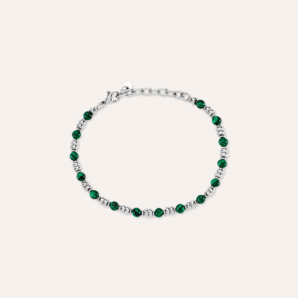 Bracciale Man Code Acciaio Malachite