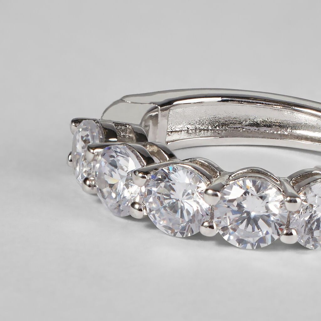 Orecchini A Cerchio Silver Elegance Argento Rodiato Cubic Zirconia - Orecchini a Cerchio Donna | Stroili