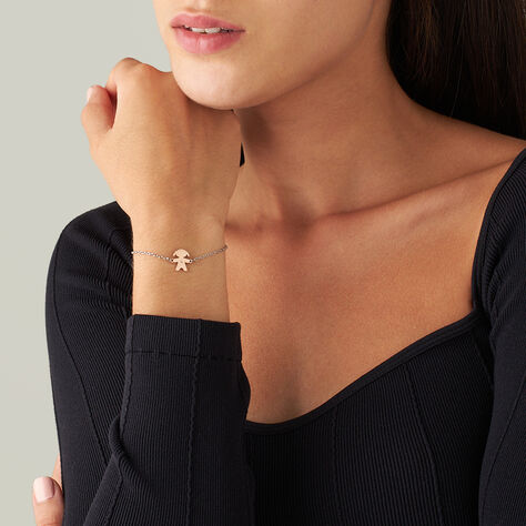Bracciale Lady Chic Acciaio Bicolore Bianco / Rosa Cristallo - Bracciali Donna | Stroili