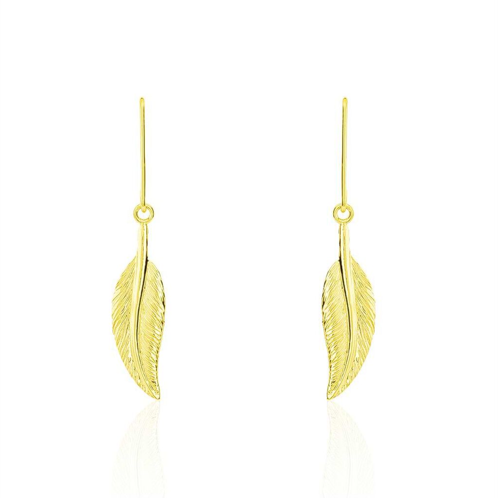 Orecchini in oro giallo Foglia