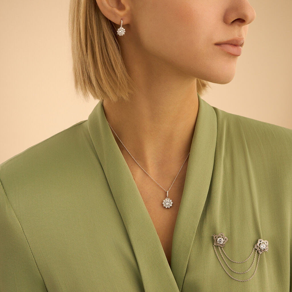 Spilla Silver Elegance Argento Rodiato Cubic Zirconia