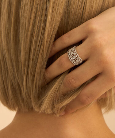 Anello Fascia Sophia Oro Bianco Diamante