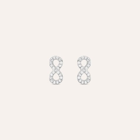 Orecchini Lobo Silver Moments Argento Rodiato Cubic Zirconia - Orecchini a Lobo Donna | Stroili