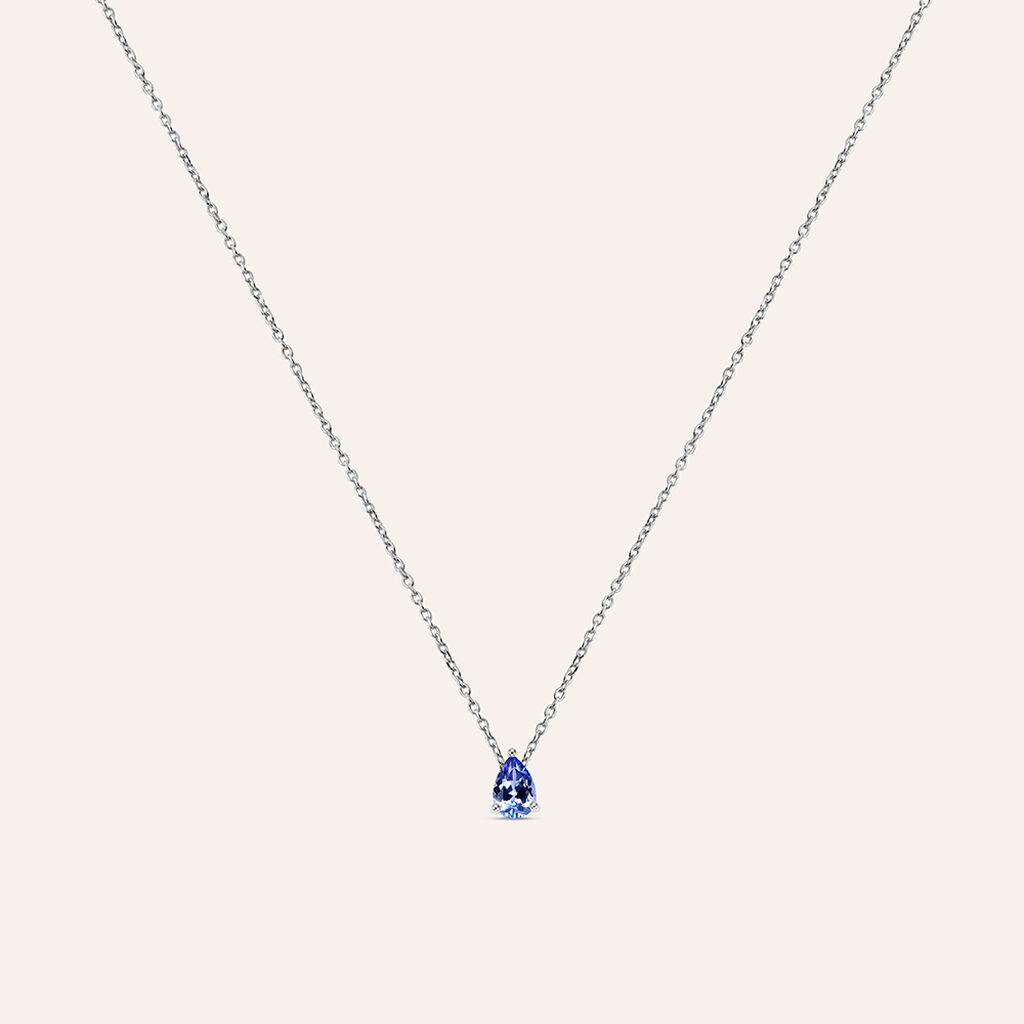 Collana Punto Luce Jasmine Oro Bianco Tanzanite