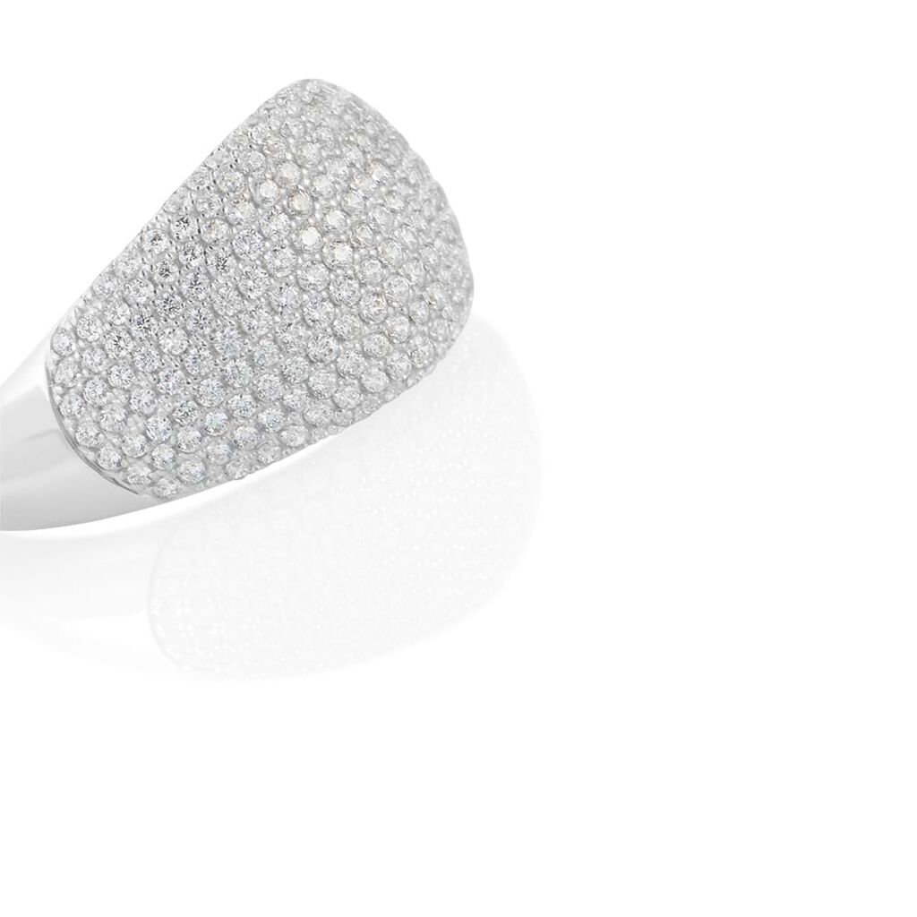 Anello Fascia Claire Oro Bianco Cubic Zirconia - Anelli a Fascia Larga Donna | Stroili