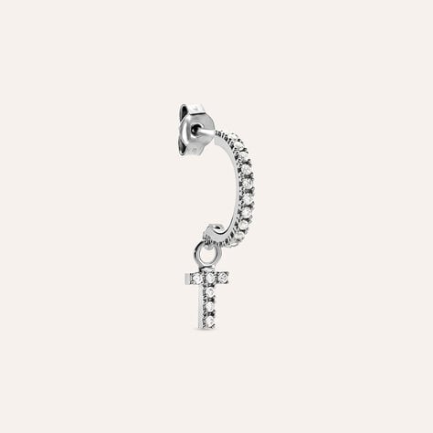 Mono Orecchino A Cerchio Silver Moments Argento Rodiato Cubic Zirconia - Mono Orecchino Donna | Stroili