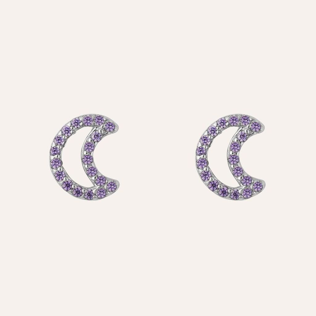 Orecchini Lobo Silver Rainbow Argento Rodiato Cubic Zirconia