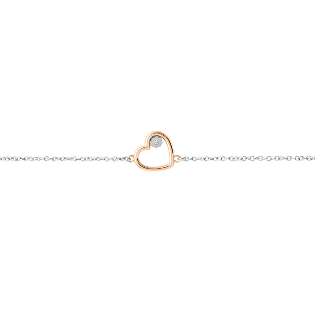 Bracciale Sunrise Acciaio Bicolore Bianco / Rosa Cristallo