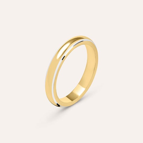 Fede Classica 3.5 mm Oro Bicolore - Anelli con Incisione Unisex | Stroili