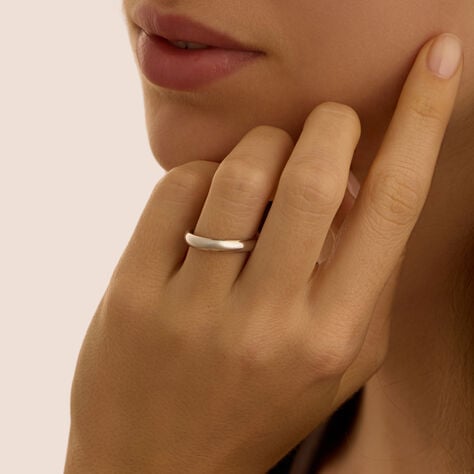 Fede Classica 3.5 mm Oro Bianco - Anelli con Incisione Unisex | Stroili