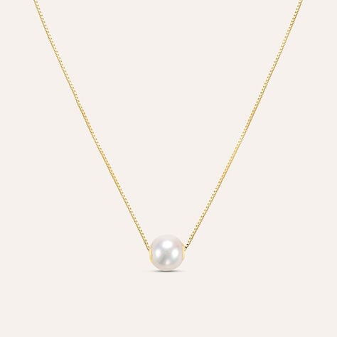 Collana Gabrielle Oro Giallo Perla D'Acqua Dolce - Collane Donna | Stroili