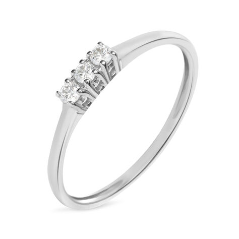 Anello Trilogy Grace Oro Bianco Diamante - Anelli con Pietre Donna | Stroili